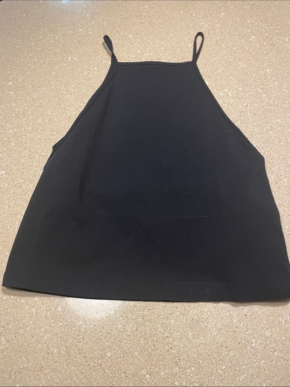 Zara Black High-Neck Spaghetti Strap Camisole